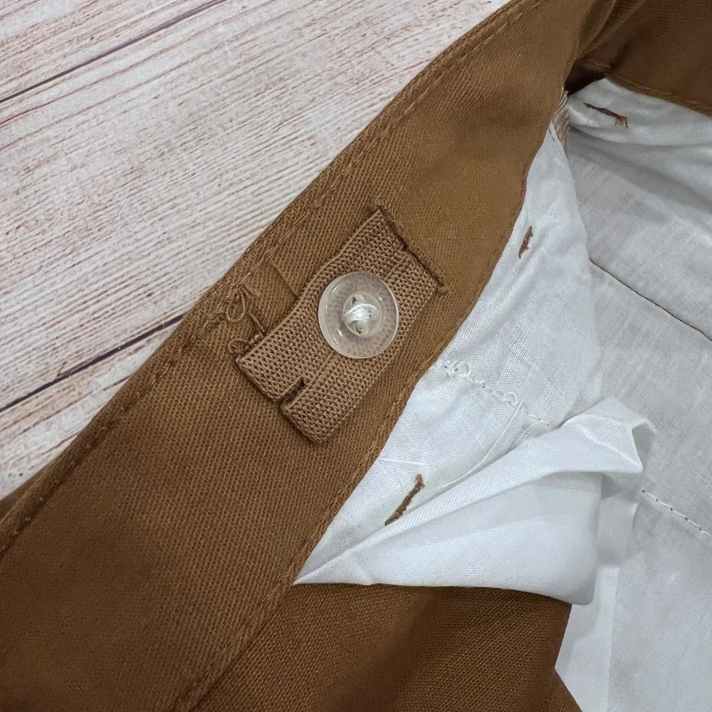 Old Navy Boys Brown Built-In Flex Chino Shorts Size 14 Adjustable Waist NWT